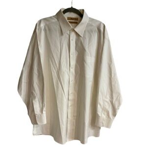 Roundtree & Yorke Gold Label Pinpoint Non-Iron Dress Shirt 17/33
